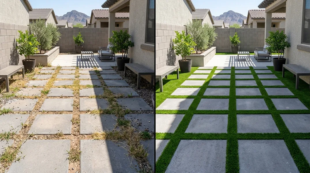 Result artificial grass installation in Phoenix - Phoenix Turf Installation