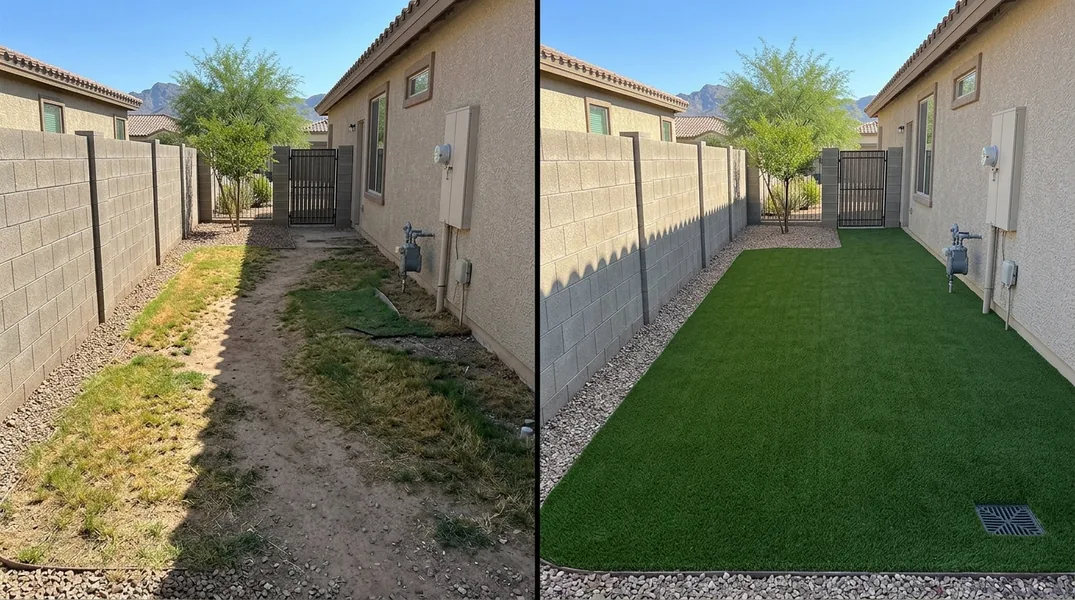 Result artificial grass installation in Phoenix - Phoenix Turf Installation