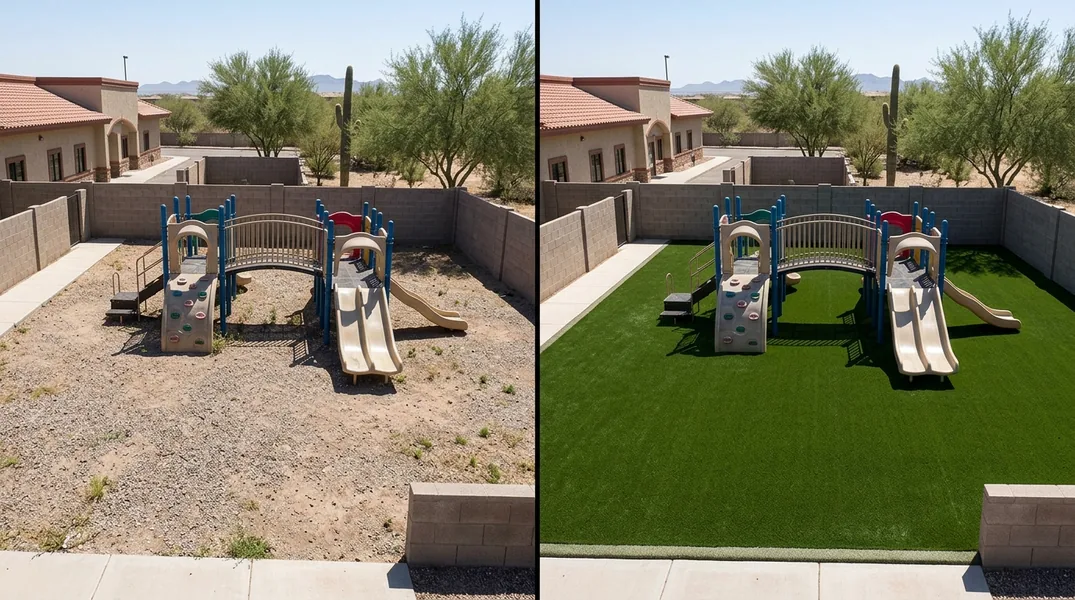Result artificial grass installation in Phoenix - Phoenix Turf Installation